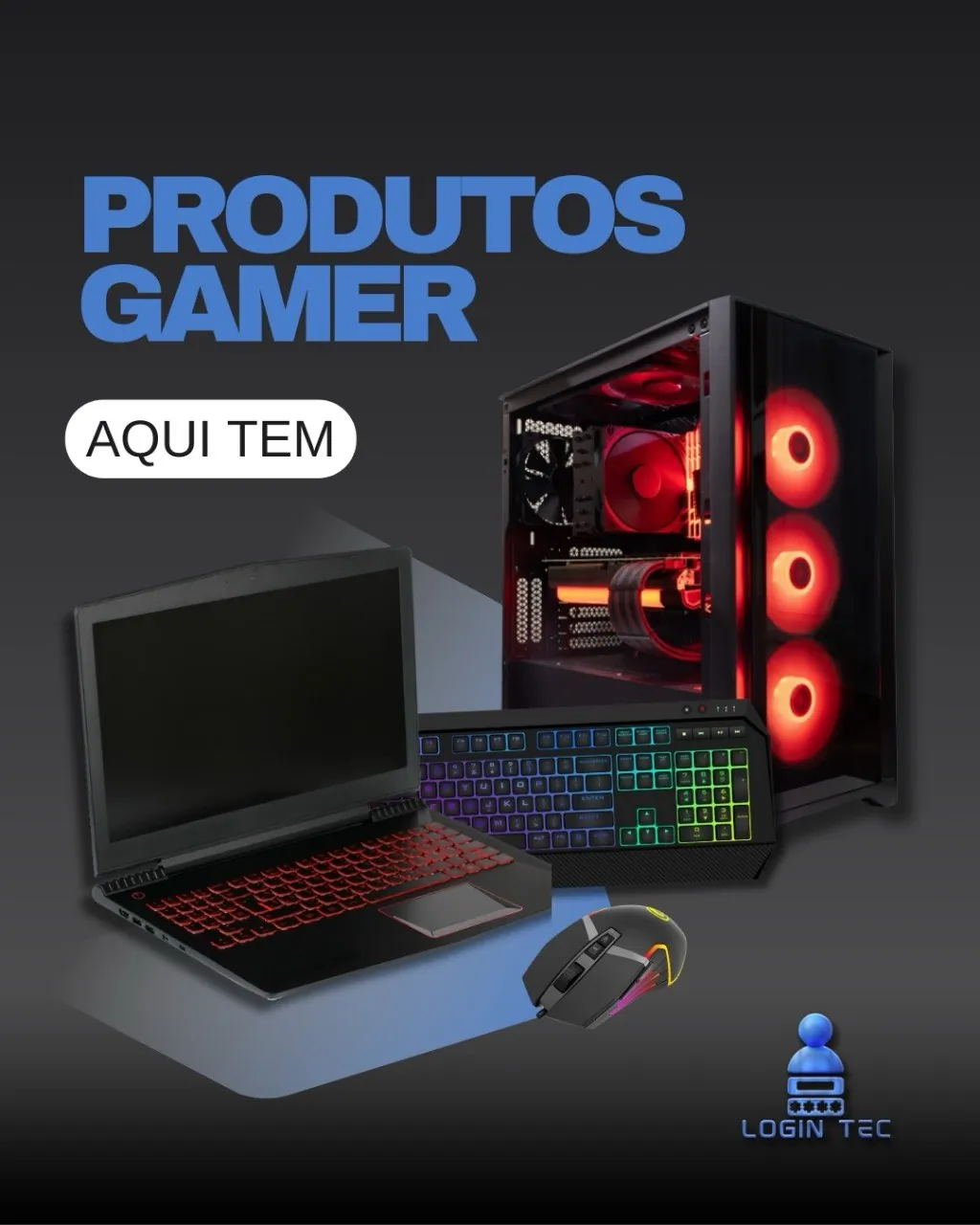 Produtos Gamer - Login Tec